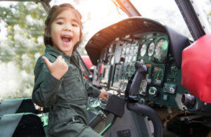 Child in Airplane Future Pilot