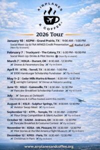 List of 2026 Airplanes and Coffee events